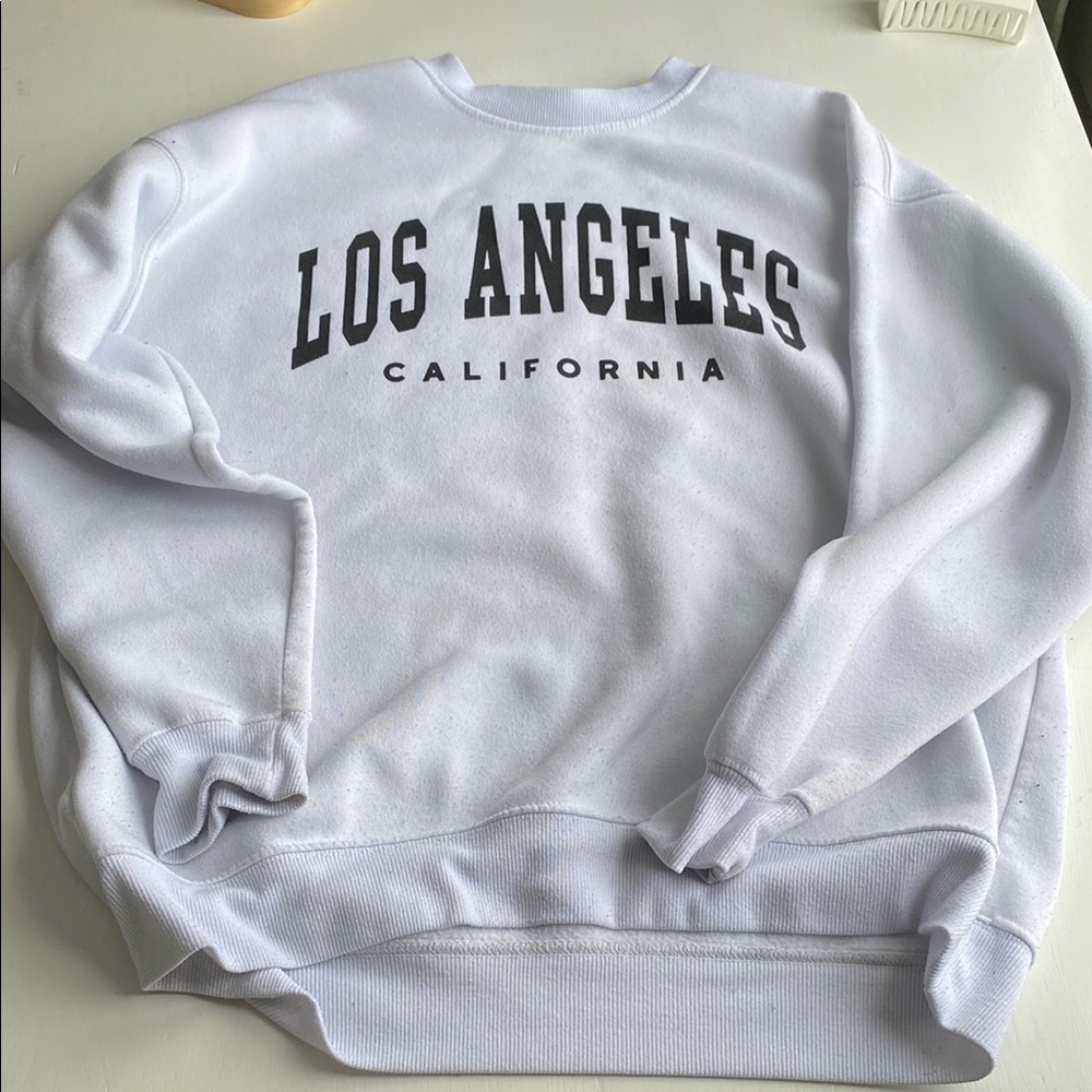 Oversized White Los Angeles California Sweater